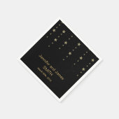 Blue Gold Confetti Glitter Napkins Servet (Hoek)