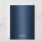 Blue|Gold Confetti Retirement Party Invitations Kaart (Achterkant)