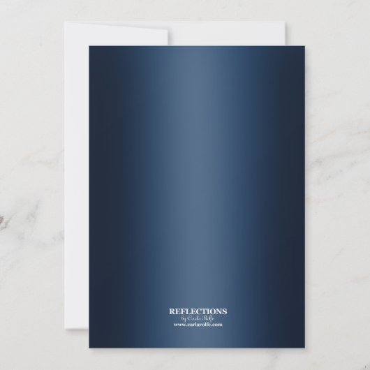 Blue|Gold Confetti Retirement Party Invitations Kaart (Achterkant)