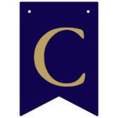 Blue Gold Congrats Afstudeerder Afstuderen Foto Af Vlaggetjes (Tweede vlag)