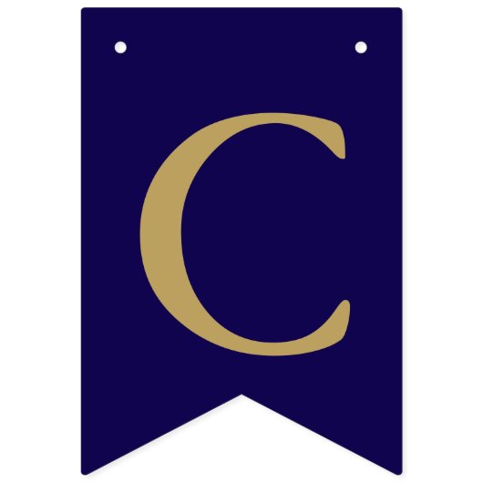 Blue Gold Congrats Afstudeerder Afstuderen Foto Af Vlaggetjes (Tweede vlag)