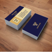 Blue Gold Corporate QR Code Business Card Visitekaartje