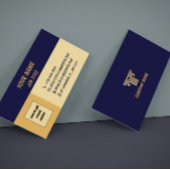 Blue Gold Corporate QR Code Business Card Visitekaartje