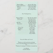 Blue Gold Cream Lijst bruiloft programma Programmakaart (Achterkant)