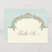 Blue Gold Cream  Lijst Tafelnummer (Voorkant / Achterkant)