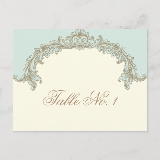 Blue Gold Cream  Lijst Tafelnummer (Voorkant)