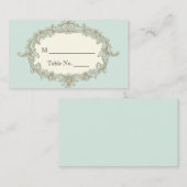 Blue Gold Cream Lijst trouwplaats kaarten Plaatskaartje (Voorkant / Achterkant)