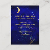 *~* Blue Gold Crescent Moon Branves Visitekaartje (Achterkant)