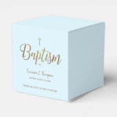 Blue Gold Cross Baby Boy Doop Dank u Bedankdoosjes (Achterkant)