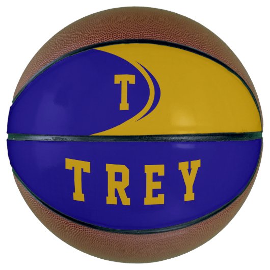Blue Gold Custom Basketball Basketbal (Voorkant)