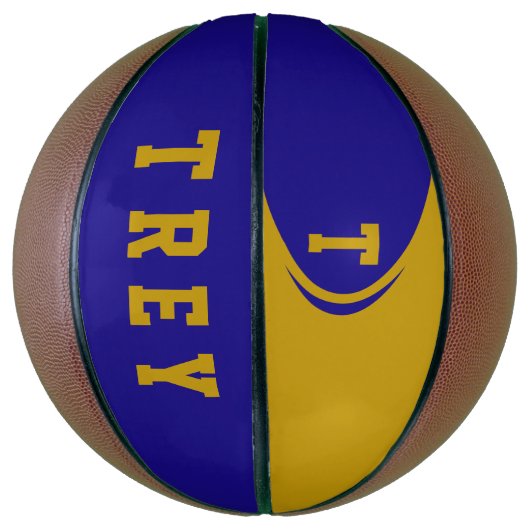 Blue Gold Custom Basketball Basketbal (Verticaal)