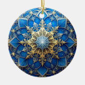 Blue Gold Decorative Holiday Ornament (Voorkant)