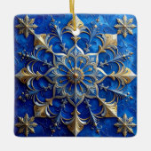 Blue Gold Decorative Holiday Ornament (Voorkant)