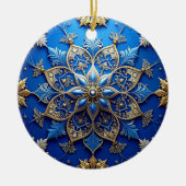 Blue Gold Decorative Holiday Ornament (Voorkant)
