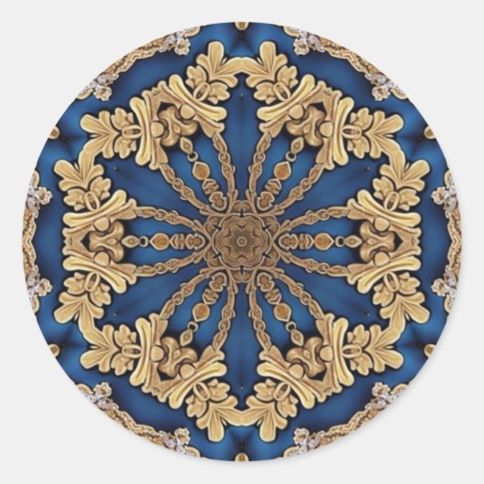 Blue Gold Decorative Sticker (Voorkant)