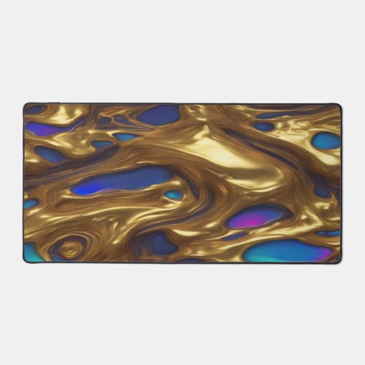 Blue & Gold - Desk Mat (Voorkant)