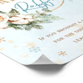 Blue Gold Diaper Raffle Winter Boy Baby shower Poster (Hoek)