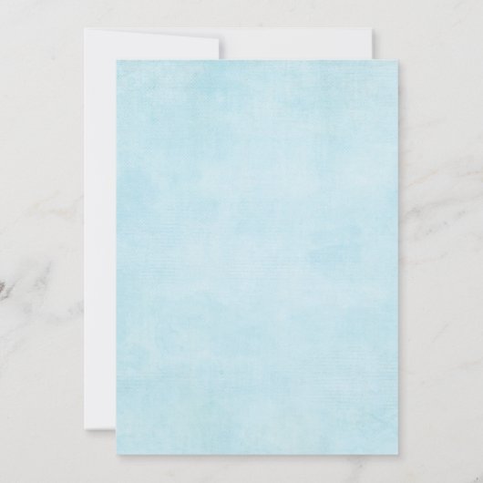 Blue Gold Drive met Baby shower Greenery Retro Car Kaart (Achterkant)