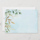 Blue Gold drive van Safari Animals Boy Baby shower Kaart (Achterkant)