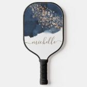 Blue Gold Dust Pickleball Paddle (Voorkant)