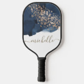 Blue Gold Dust Pickleball Paddle (Achterkant)