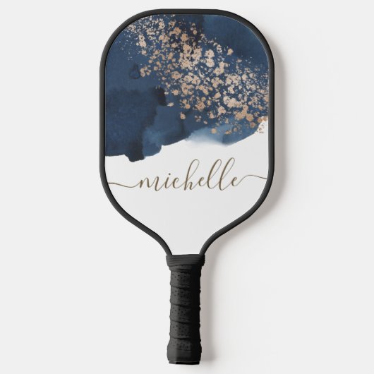 Blue Gold Dust Pickleball Paddle (Achterkant)