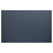 Blue Gold Elegant Fabric Crafting Pattern Stof (Fat Quarter)
