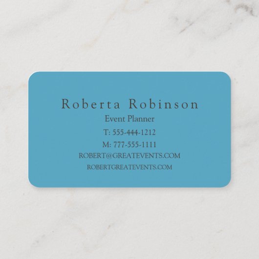 Blue Gold Elegant Marble Modern Visitekaartje (Achterkant)