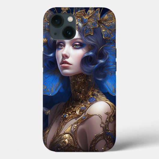 Blue Gold Fairy Fantasy Art Case-Mate iPhone Case (Achterkant)