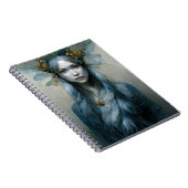 Blue Gold Fairy Fantasy Art Notitieboek (Rechterzijde)