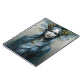Blue Gold Fairy Fantasy Art Notitieboek (Linkerzijde)