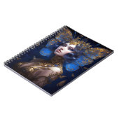 Blue Gold Fairy Fantasy Art Notitieboek (Linkerzijde)
