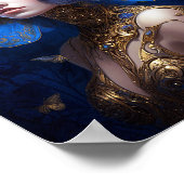 Blue Gold Fairy Fantasy Art Poster (Hoek)
