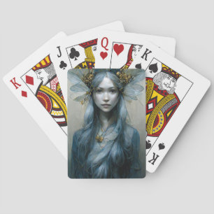 Blue Gold Fairy Fantasy Art-speelkaarten Pokerkaarten