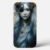 Blue Gold Fantasy Art Hoesje-Mate iPhone Case (Achterkant)