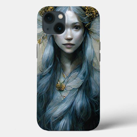 Blue Gold Fantasy Art Hoesje-Mate iPhone Case (Achterkant)