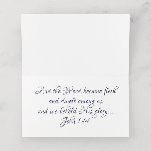 Blue Gold FEESTELIJKE STERREN  Plaatskaartje (Binnenkant ongevouwen)