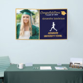 Blue Gold-felicitatieserver Afstuderen banner (Beurs)