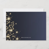 blue Gold Festive Corporate-feestdag Kaart (Achterkant)