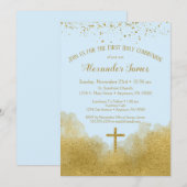 Blue Gold First Heilige Communauté Boy Kaart (Voorkant / Achterkant)