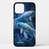 Blue Gold Fish op maat Case-Mate iPhone Case (Achterkant)