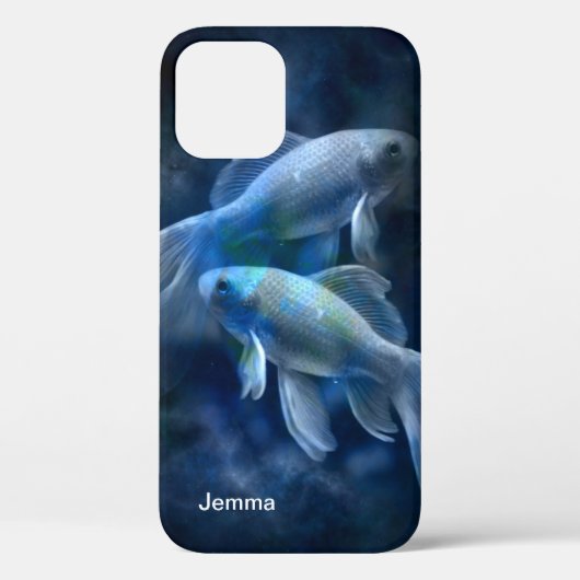 Blue Gold Fish op maat Case-Mate iPhone Case (Achterkant)