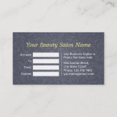Blue Gold Floral Salon Boutique Gift Certificate Kortingskaartje (Achterkant)
