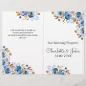 Blue Gold Floral Wedding (Voorkant)