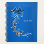 Blue Gold Flower Holiday Planner (Voorkant)