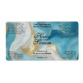 Blue Gold Foil Cosmetics or Dropper Bottle Label (Voorkant)