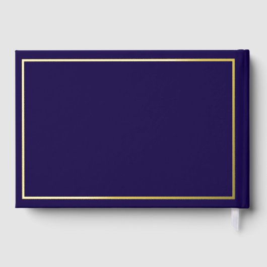 Blue Gold Foil PhD-Afstuderen Gastenboek (Achterkant)