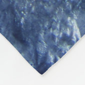 Blue Gold Foil Zee Crystals Signature Script Fleece Deken (Hoek)