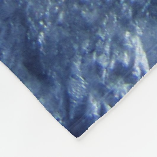 Blue Gold Foil Zee Crystals Signature Script Fleece Deken (Hoek)