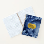 Blue Gold Foil Zee Crystals Signature Script Notitieboek (Binnen)